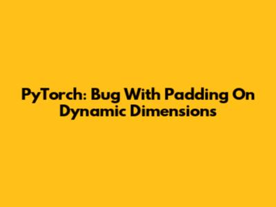 PyTorch: Bug With Padding On Dynamic Dimensions