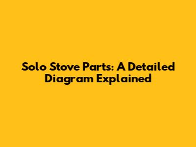 Solo Stove Parts: A Detailed Diagram Explained